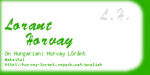 lorant horvay business card